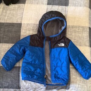 The North Face Kids' Blue and Black Puffer Jacket
